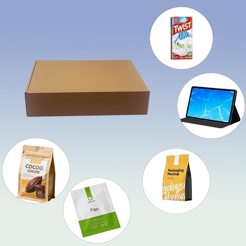 Livejun 14x10x3 inch Shipping Boxes Pack of 20, Brown Corrugated Cardboard Box Mailer Boxes for Packaging Small Business Shipping，Recyclable Moving Storage Mailing Boxes Bulk Book Literature Gift Giving - Image 2